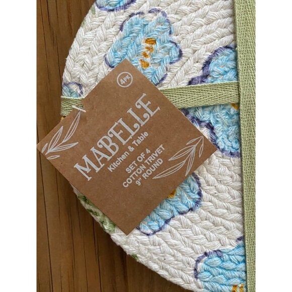 Mabelle Set of 4 Cotton Trivet - Picture 2 of 4
